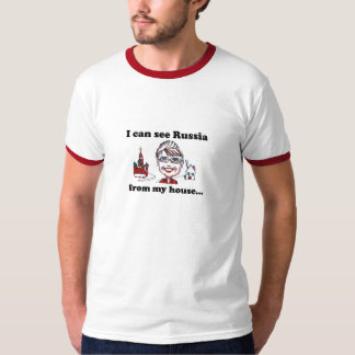 T-shirt Je peux voir la Russie de ma Chambre