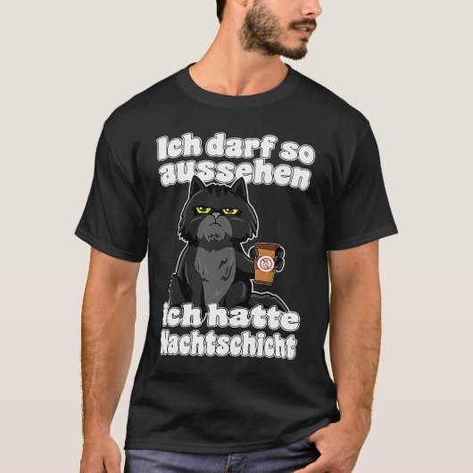 T-shirt Je peux voir que j'avais Nightshift Cat (Devant)