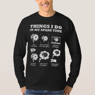 T-shirt Je Pickleball Ce Que Je Fais Dans Mon Paddleball D