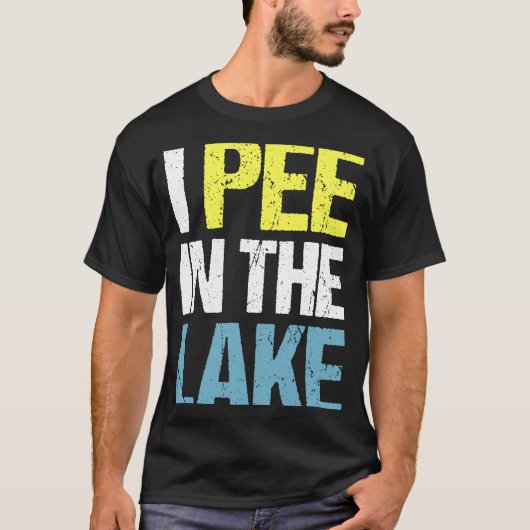 T-shirt Je Pis Dans Le Lac Drôle Vacances Été (Devant)