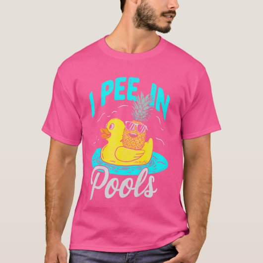 T-shirt Je Pis Dans Les Piscines Piscine Drôle Plaisanteri (Devant)
