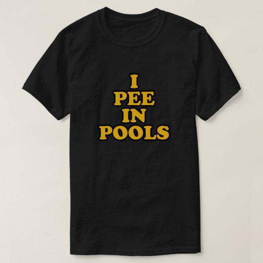 T-shirt Je pisse dans les piscines drôle nager vacances d' (Design devant)