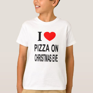 T-shirt Je ❤️ PIZZA LA VEILLE DE NOËL J'AIME PIZZA À NOËL