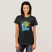 T-shirt Je Plais Pêcher Pot Lac Basse Poisson F (Devant entier)