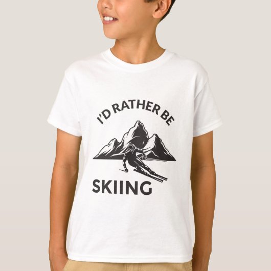 T-shirt Je Plais Plutôt Skier - Cadeau Skier, Sport D'Hive (Devant)