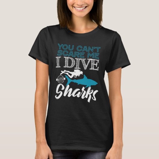 T-shirt Je Plonge avec des requins (Devant)