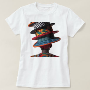 T-shirt 'Je Porte Beaucoup de Chapeaux'