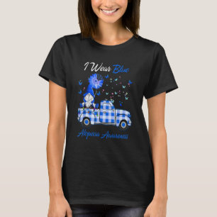 T-shirt Je Porte Blue Gnome Camion Alopecia Sensibilisatio