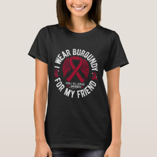 T-shirt Je Porte De La Bourgogne Pour Mon Ami Sickle Cell 