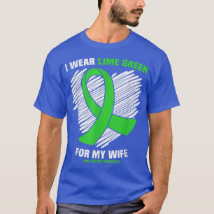 T-shirt Je Porte De La Lime Vert Pour Ma Femme Lyme Maladi