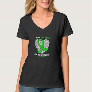 T-shirt Je Porte De La Lime Vert Pour Mon Petit-Ami Maladi
