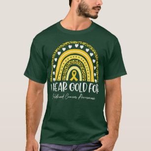 T-shirt Je Porte De L'Or Pour La Sensibilisation Au Cancer