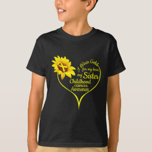 T-shirt Je porte de l'or pour la sensibilisation au cancer
