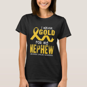T-shirt Je porte de l'or pour la sensibilisation au cancer