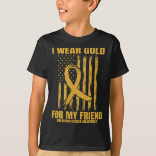 T-shirt Je porte de l'or pour mon ami Campagne de sensibil