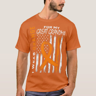 T-shirt Je Porte De L'Orange Pour Mon Grand Prix De Leucém