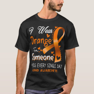 T-shirt Je Porte De L'Orange Pour Quelqu'Un Que Je Manque