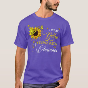 T-shirt Je porte des ailes jaunes Sarcome Sensibilisation 