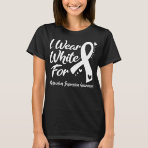 T-shirt Je porte du blanc pour la prise de conscience de l