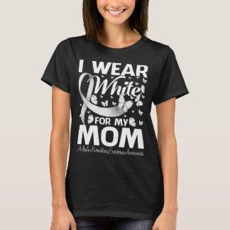 T-shirt Je Porte Du Blanc Pour Ma Mère Multiples Héréditai