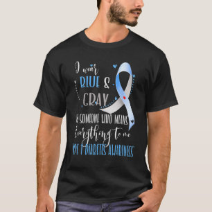 T-shirt Je porte du bleu et du gris pour la sensibilisatio
