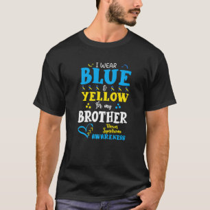 T-shirt Je Porte Du Bleu Jaune Pour Le Syndrome De Baisse