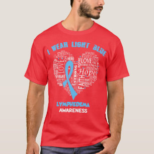 T-shirt Je Porte Du Bleu Léger Pour La Sensibilisation Au