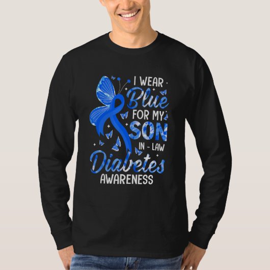 T-shirt Je Porte Du Bleu Pour Fils En Droit Sensibilisatio (Devant)