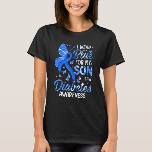 T-shirt Je Porte Du Bleu Pour Fils En Droit Sensibilisatio (Devant)