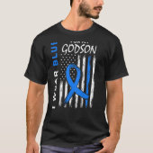 T-shirt Je Porte Du Bleu Pour Godson L'Indicateur De Sensi (Devant)