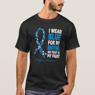 T-shirt Je Porte Du Bleu Pour Grand-Mère Son Combat Est Mo
