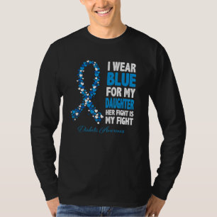 T-shirt Je Porte Du Bleu Pour Grand-Mère Son Combat Est Mo