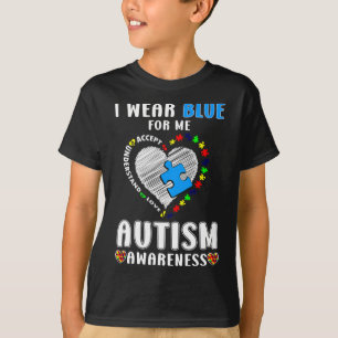 T-shirt Je porte du bleu pour la sensibilisation à l'autis