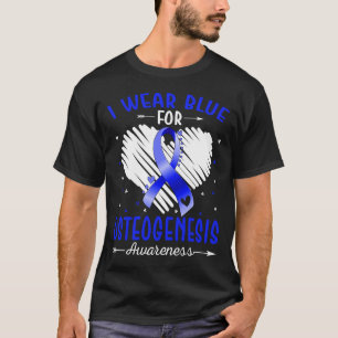 T-shirt Je porte du bleu pour la sensibilisation à l'OSTÉO