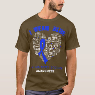 T-shirt Je Porte Du Bleu Pour La Sensibilisation Au Syndro