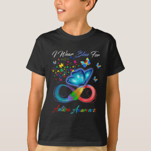 T-shirt Je Porte Du Bleu Pour La Sensibilisation sur l'aut