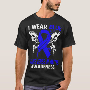 T-shirt Je Porte Du Bleu Pour La Sensibilisation TRANSVERS