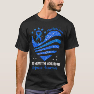 T-shirt Je Porte Du Bleu Pour Le Ruban Coeur De Sensibilis