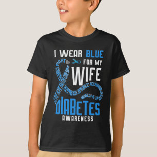 T-shirt Je porte du bleu pour ma femme Sensibilisation au