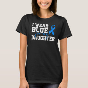 T-shirt Je Porte Du Bleu Pour Ma Fille Sensibilisations su