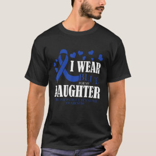 T-shirt Je Porte Du Bleu Pour Ma Fille Syndro Fatigue Chro