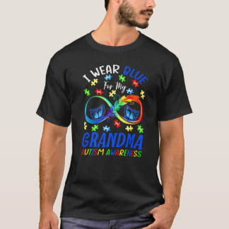 T-shirt Je porte du bleu pour ma grand-mère Sensibilisatio