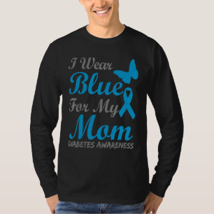 T-shirt Je Porte Du Bleu Pour Ma Mère Le Ruban Sensibilisa