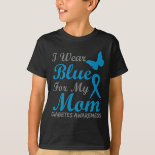 T-shirt Je Porte Du Bleu Pour Ma Mère Le Ruban Sensibilisa