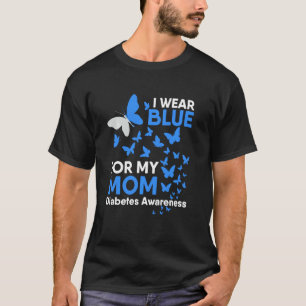 T-shirt Je porte du bleu pour ma mère Sensibilisation au d