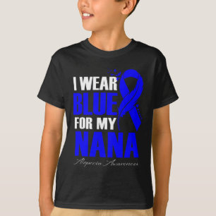 T-shirt Je Porte Du Bleu Pour Ma Plume Nana Alopecia