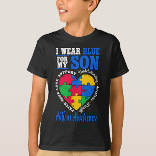 T-shirt Je Porte Du Bleu Pour Ma Sensibilisation sur l'aut