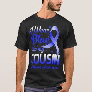 T-shirt Je Porte Du Bleu Pour Mon Cousin Alopecia Sensibil