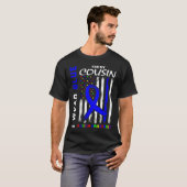 T-shirt Je Porte Du Bleu Pour Mon Drapeau Sensibilisation (Devant entier)