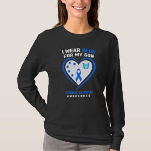 T-shirt Je Porte Du Bleu Pour Mon Fils Adjudant L'Arthrite